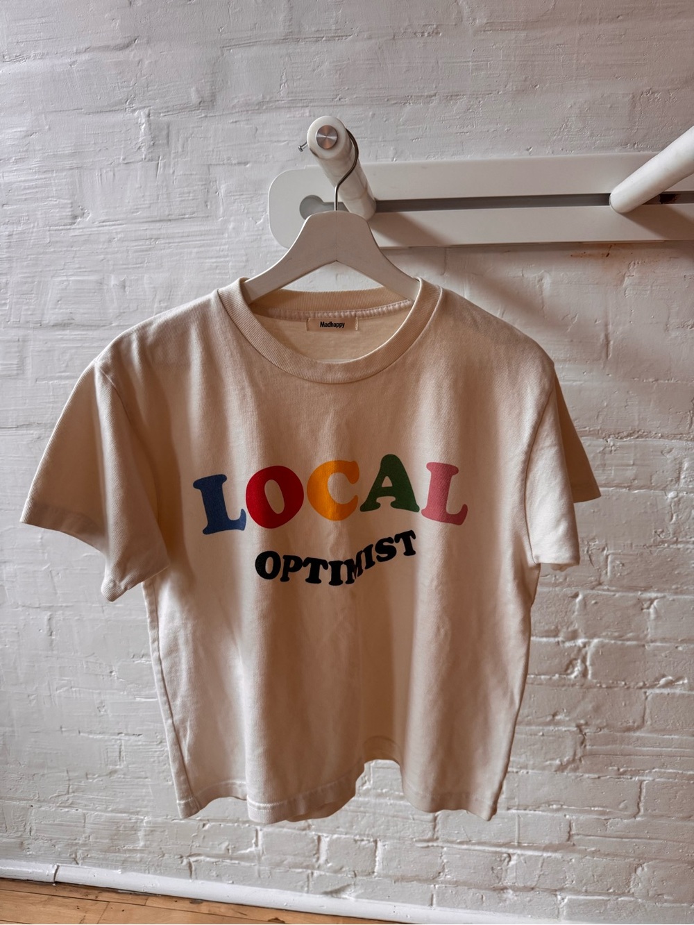 Madhappy Cream 'LOCAL' Multicolor Graphic Tee